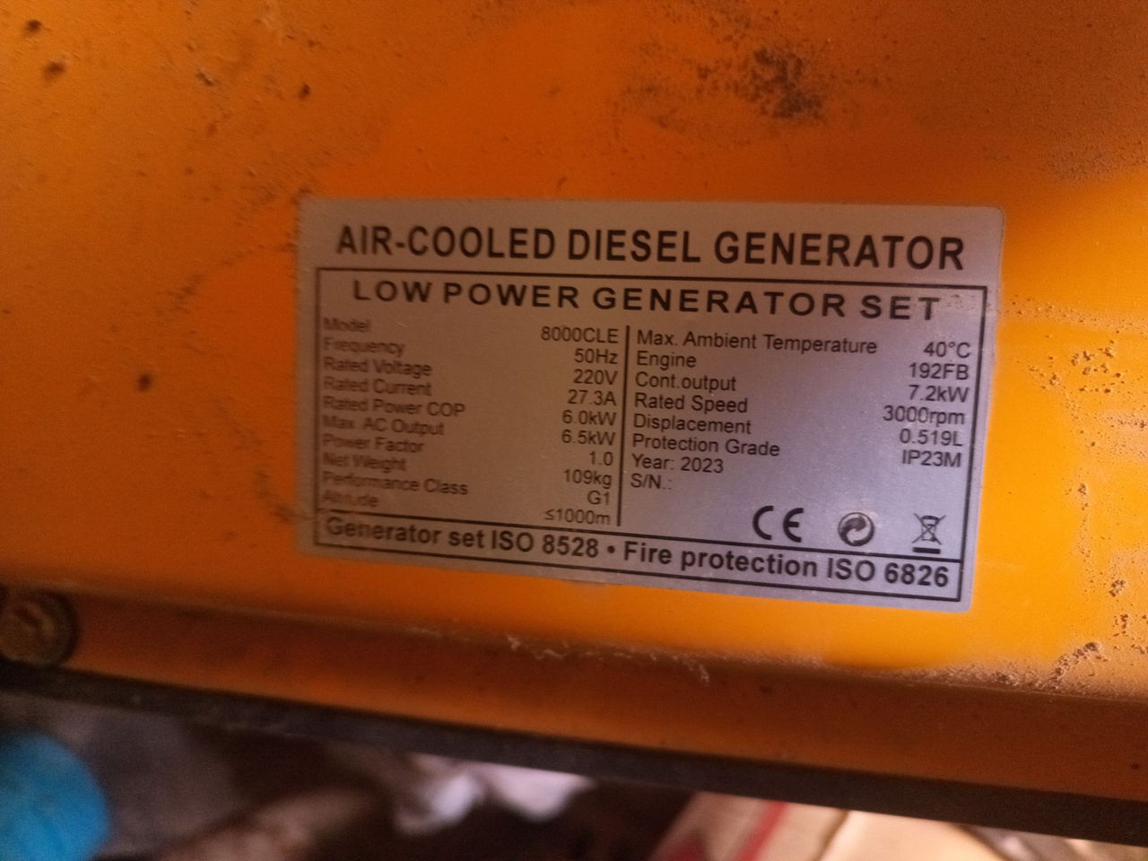 Generator + ATS Hagel 8000CLE motorină 6.5 kW 220 V